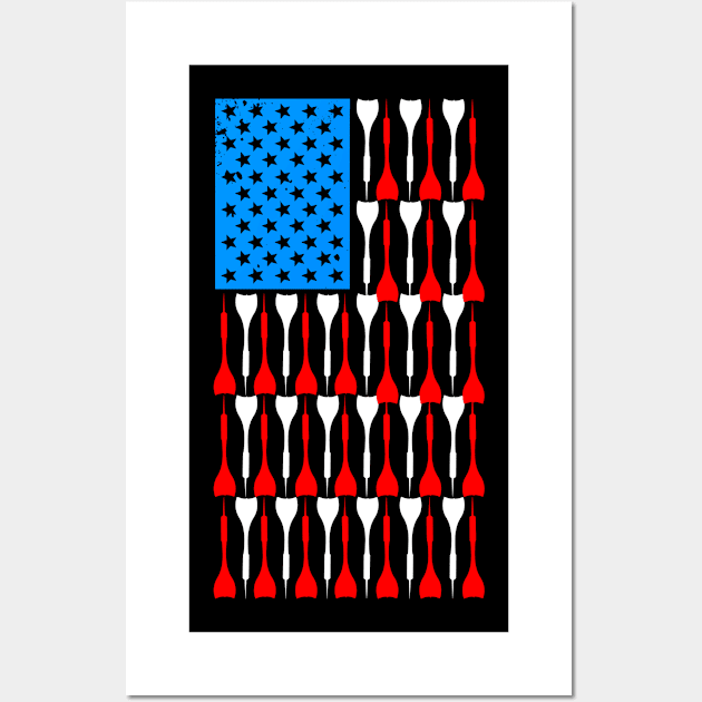 Darts USA Pride America Flag Arrow Patriot Gift Wall Art by MrTeee